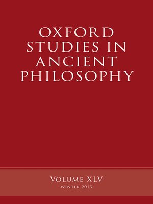 cover image of Oxford Studies in Ancient Philosophy, Volume 45